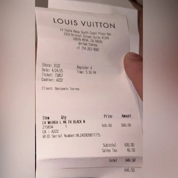 LOUIS VUITTON WAIMEA L SUNGLASSES- BRAND NEW NEVER WORN - Picture 4 of 4